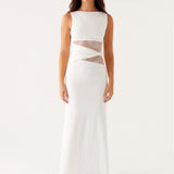 Leni | Maxi šaty s volným střihem, decentními výřezy a šněrováním