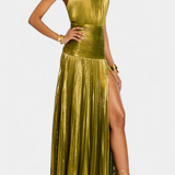 Emma | Vestito Halter Aperto sulla Schiena Metallico