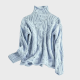 Ksenia – Kašmírový rolák s copánkovým vzorem