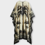 Melissa - Extra velký kaftan s potiskem plameňáka
