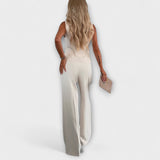 Wilhelmina - Elegantní bezramenný top a kalhoty