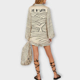 Liv - Sada košile a šortek z vodního saténu s třásněmi