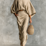 Paula | Conjunto de falda de manga larga