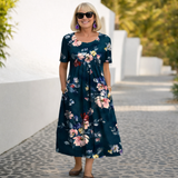 Radka – Uvolněné midi šaty s florálním vzorem