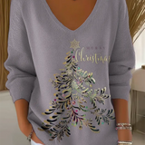 Natalia Christmas™ | Vánoční svetr s brokatovým stromečkem