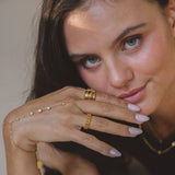 HALO - Pozlacený náramek s prstýnkem (nastavitelný)