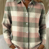 Noor - Kostkovaná pletená blůza