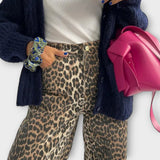 Chandra - Vintage džíny s leopardím vzorem
