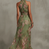 Livia | Abito Maxi Halter Floreale