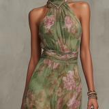 Livia | Abito Maxi Halter Floreale