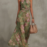 Livia | Abito Maxi Halter Floreale