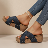 Lucie – Boho klínové sandály