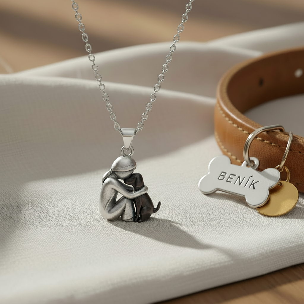 Náhrdelník na památku psa – jemný talisman s objetím